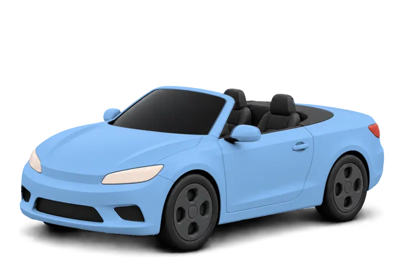 Convertible in Sky blue